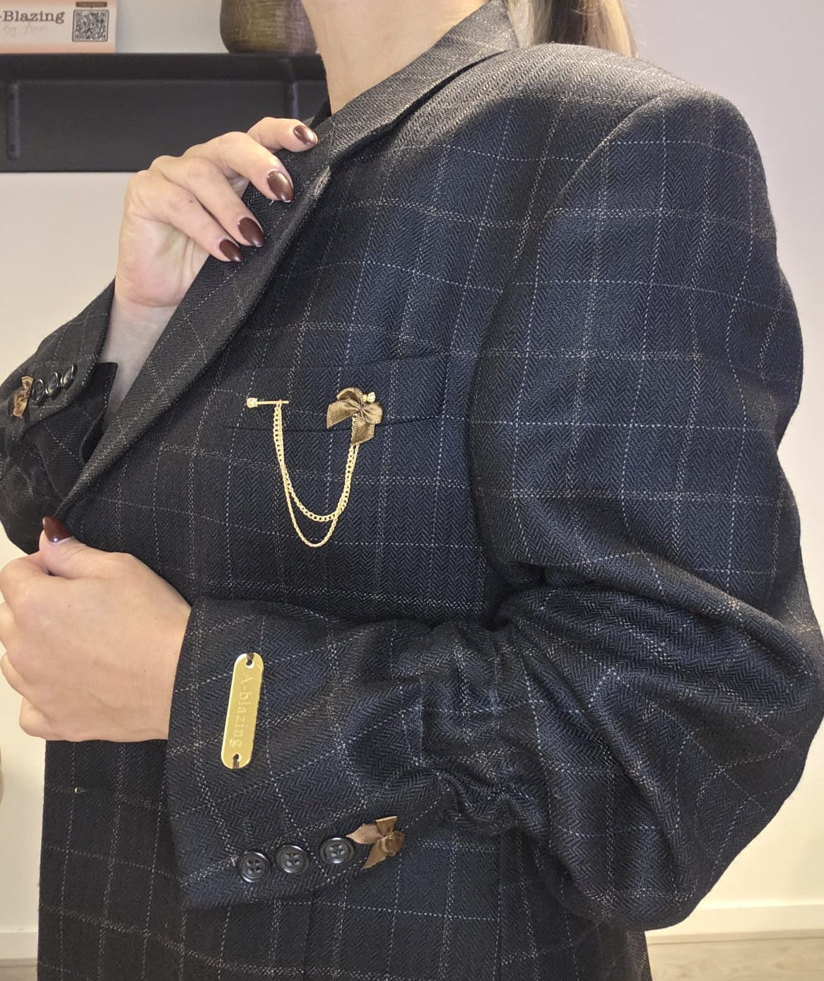 Blazer Brown Bow